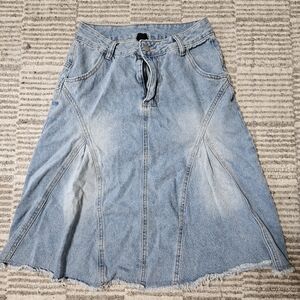Cider denim midi skirt